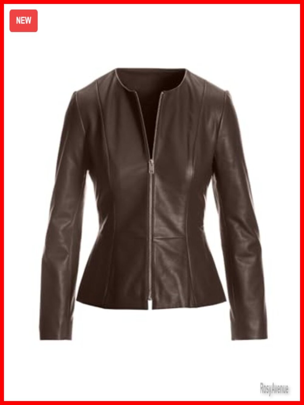 Genuine Lambskin Leather Biker Jacket Peplum Moto Style Women's